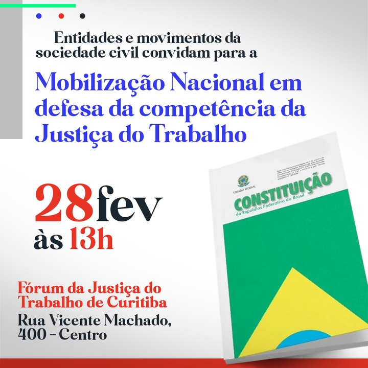 Ato em defesa das competências da Justiça do Trabalho